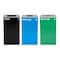 Alpine Industries 87 Gal. 3-Stream Steel Blue Recycling, Green Recycling, and Black Commercial Trash Can Station ALP4450-BLK-KIT39 - alternate 3